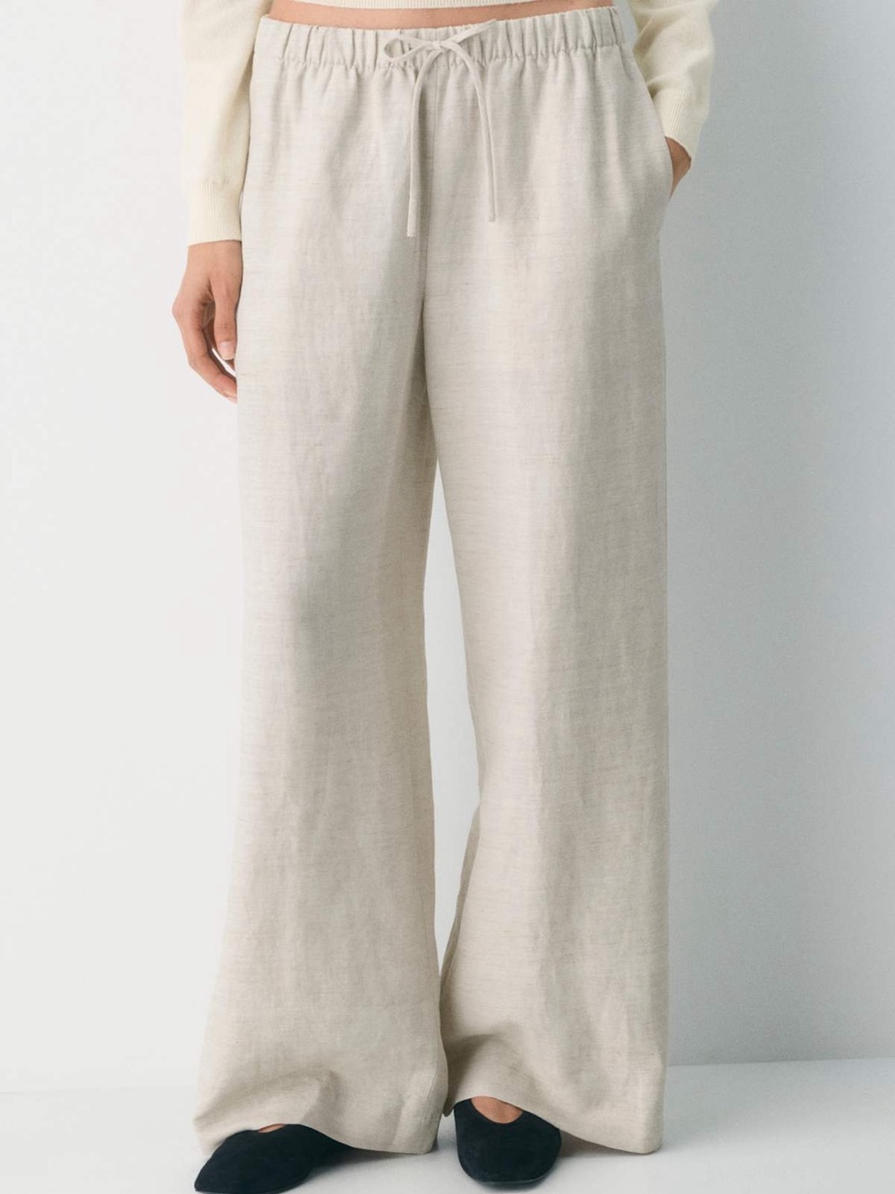 Aritzia Wilfred Linen-Blend Drawstring Pants
